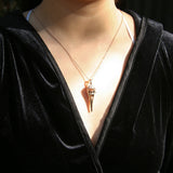 Gift Box - Cone Rose Gold Aroma Necklace + Purify Oil Blend - Side View