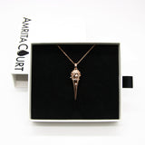Gift Box - Cone Rose Gold Aroma Necklace + Purify Oil Blend - Low Angle