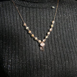 Gift Box - Rose Rose Gold Aroma Necklace + Purify Oil Blend - Top-Down View