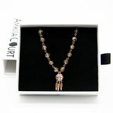 Gift Box - Rose Rose Gold Aroma Necklace + Purify Oil Blend - Low Angle