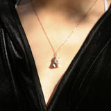 Gift Box - Dog Rose Gold Aroma Necklace + Purify Oil Blend - Side View