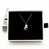 Gift Box - Dog Rose Gold Aroma Necklace + Purify Oil Blend - Rear View