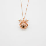 Gift Box - Angel Ball Rose Gold Aroma Necklace + Purify Oil Blend - Front View