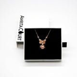 Gift Box - Butterfly Rose Gold Aroma Necklace + Purify Oil Blend - Side View