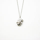 Gift Box - Rabbit White Gold Aroma Necklace + Purify Oil Blend - Front View