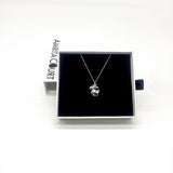 Gift Box - Rabbit White Gold Aroma Necklace + Purify Oil Blend - Top-Down View