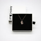 Gift Box - Rabbit Rose Gold Aroma Necklace + Purify Oil Blend - Top-Down View