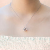 Gift Box - Heart Lock White Gold Aroma Necklace + Purify Oil Blend - Side View