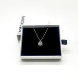 Gift Box - Heart Lock White Gold Aroma Necklace + Purify Oil Blend - Top-Down View