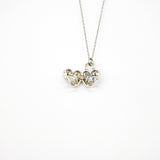 Gift Box - Heart Lock White Gold Aroma Necklace + Purify Oil Blend - 45-Degree Angle