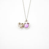 Gift Box - Heart Lock White Gold Aroma Necklace + Purify Oil Blend - Rear View
