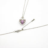 Gift Box - Heart Lock White Gold Aroma Necklace + Purify Oil Blend - Extra Image