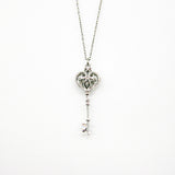 Gift Box - Key White Gold Aroma Necklace + Purify Oil Blend