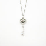 Gift Box - Key White Gold Aroma Necklace + Purify Oil Blend - Front View