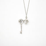 Gift Box - Key White Gold Aroma Necklace + Purify Oil Blend