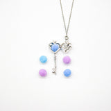 Gift Box - Key White Gold Aroma Necklace + Purify Oil Blend - Rear View