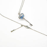 Gift Box - Key White Gold Aroma Necklace + Purify Oil Blend - Close-Up Angle