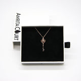 Gift Box - Key Rose Gold Aroma Necklace + Purify Oil Blend - Side View