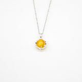 Gift Box - Aroma Necklace White Gold - Planet Jovian Gold (Golden Yellow) + Purify Oil Blend