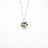 Gift Box - Love Heart White Gold Aroma Necklace + Purify Oil Blend - Front View