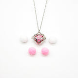 Gift Box - Love Heart White Gold Aroma Necklace + Purify Oil Blend - Extra Image