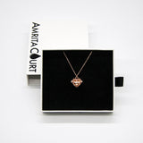 Gift Box - Love Heart Rose Gold Aroma Necklace + Purify Oil Blend - Top-Down View