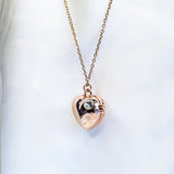 Gift Box - Love Heart Rose Gold Aroma Necklace + Purify Oil Blend - Rear View