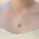 Gift Box - Chest White Gold Aroma Necklace + Purify Oil Blend - Side View