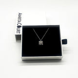 Gift Box - Chest White Gold Aroma Necklace + Purify Oil Blend - Top-Down View