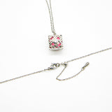 Gift Box - Chest White Gold Aroma Necklace + Purify Oil Blend - Close-Up Angle