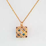 Gift Box - Chest Rose Gold Aroma Necklace + Purify Oil Blend - Front View