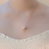 Gift Box - Chest Rose Gold Aroma Necklace + Purify Oil Blend