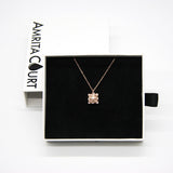 Gift Box - Chest Rose Gold Aroma Necklace + Purify Oil Blend - Top-Down View