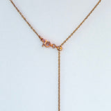 Gift Box - Chest Rose Gold Aroma Necklace + Purify Oil Blend - 45-Degree Angle