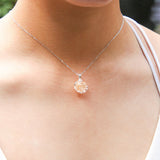 Gift Box - Aroma Necklace White Gold - Planet Nebula Nova (Pink) + Purify Oil Blend - Side View