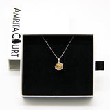 Gift Box - Aroma Necklace White Gold - Planet Nebula Nova (Pink) + Purify Oil Blend - Top-Down View