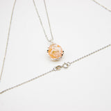 Gift Box - Aroma Necklace White Gold - Planet Nebula Nova (Pink) + Purify Oil Blend - Rear View