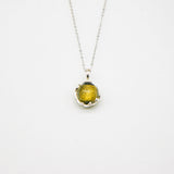 Gift Box - Aroma Necklace White Gold - Planet Stellar Midnight (Golden dark blue) + Purify Oil Blend