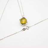 Gift Box - Aroma Necklace White Gold - Planet Stellar Midnight (Golden dark blue) + Purify Oil Blend - Rear View