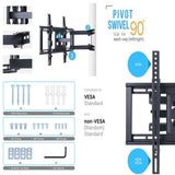 Tilt & Swivel Dual Arms TV Mount Cantilever Wall Bracket 40 46 50 55 56