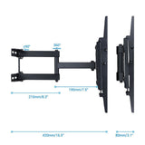 Tilt & Swivel Dual Arms TV Mount Cantilever Wall Bracket 40 46 50 55 56