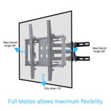 Tilt & Swivel Dual Arms TV Mount Cantilever Wall Bracket 40 46 50 55 56" LCD LED
