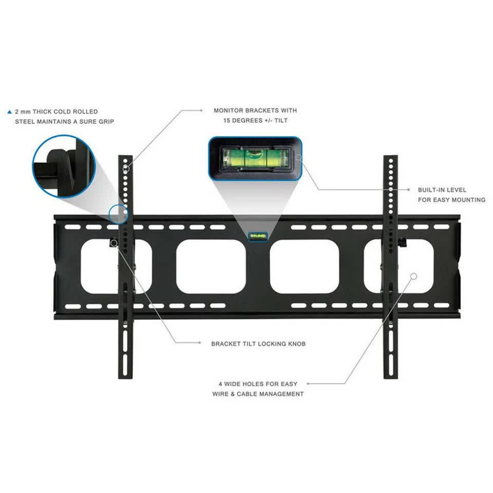 TV Wall Bracket Fixed Tilting For Upto 75" Inch LG Samsung Flat Screen