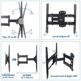 Wall Mount Bracket for 27 - 55 Inch SONY PANASONIC HISENSE KOGAN TCL LCD LED TV - Rear View