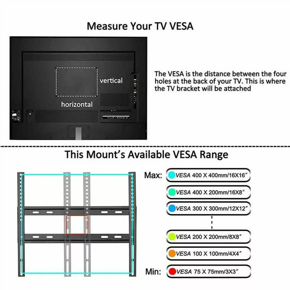 Wall Mount Bracket for 27 - 55 Inch SONY PANASONIC HISENSE KOGAN TCL LCD LED TV