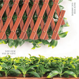 Jasmine Artificial Hedge Extendable Trellis / Screen 2 Meter By 1 Meter UV Resistant (PVC) - Top-Down View