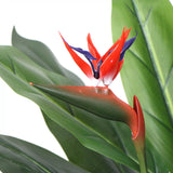 Artificial Bird Of Paradise Plant 150cm (Red Flowers) - 45-Degree Angle