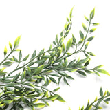 Artificial Hanging Ruscus Leaf Plant UV Resistant 90cm - Side View