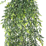 Artificial Hanging Ruscus Leaf Plant UV Resistant 90cm - Front View