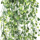 Artificial Hanging Plant (Heart Leaf) UV Resistant 90cm - Front View